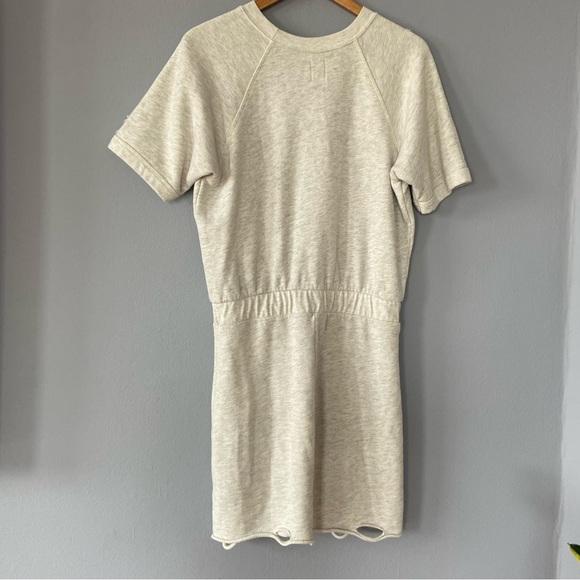 NSF Light Grey Distressed Holey Sweatshirt Mini Dress Size Small USA - Picture 5 of 7